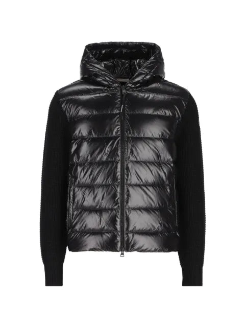 Moncler padded panel knit jacket
