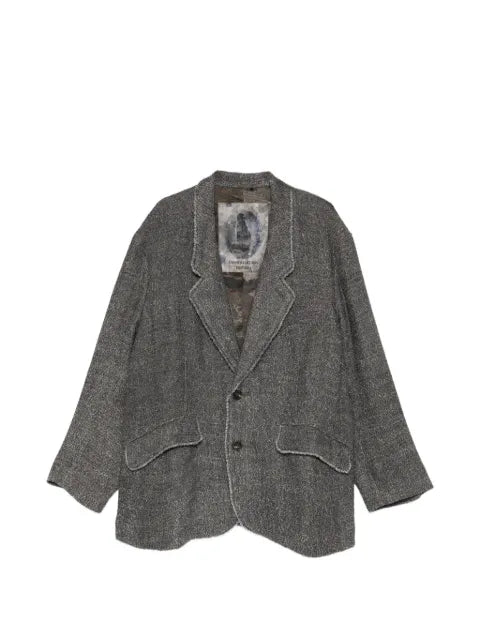 Ziggy Chen raw-edge single-breasted jacket