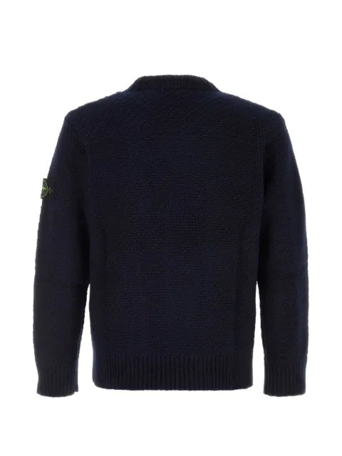 Stone Island Compass-patch waffle-knit sweater