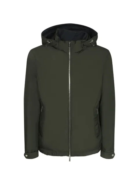 Moorer Albini hooded zip-up jacket