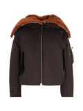 LOEWE shearling-trimmed bomber jacket