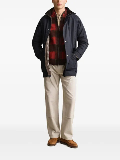 Gant raglan-sleeve corduroy-collar jacket