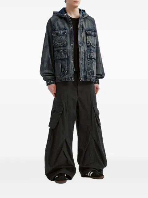 izzue hooded denim jacket