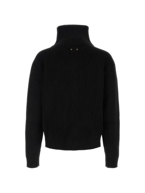 Balenciaga ribbed-knit high-neck cardigan