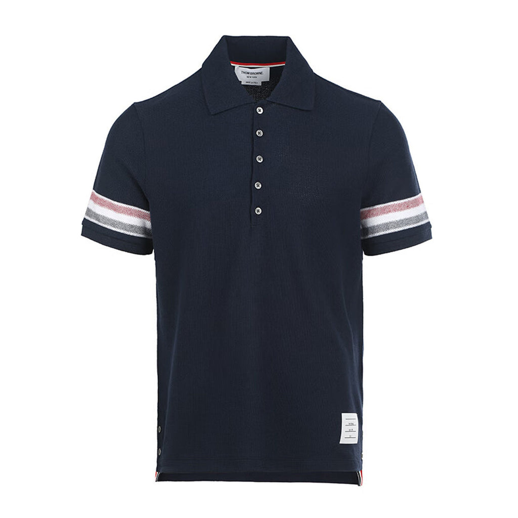Men's Casual Polo Shirt — Blue & White | Thom Browne