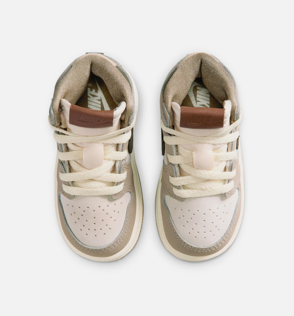 Air Jordan 1 Retro High OG Infant/Toddler Lifestyle Shoes - Khaki/Sail/Coconut Milk/Cargo Khaki