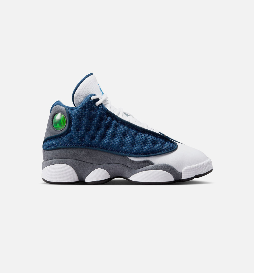 Air Jordan 13 Retro Navy And Flint Grey Grade School Lifestyle Shoes - Navy/University Blue/Flint Grey/White
