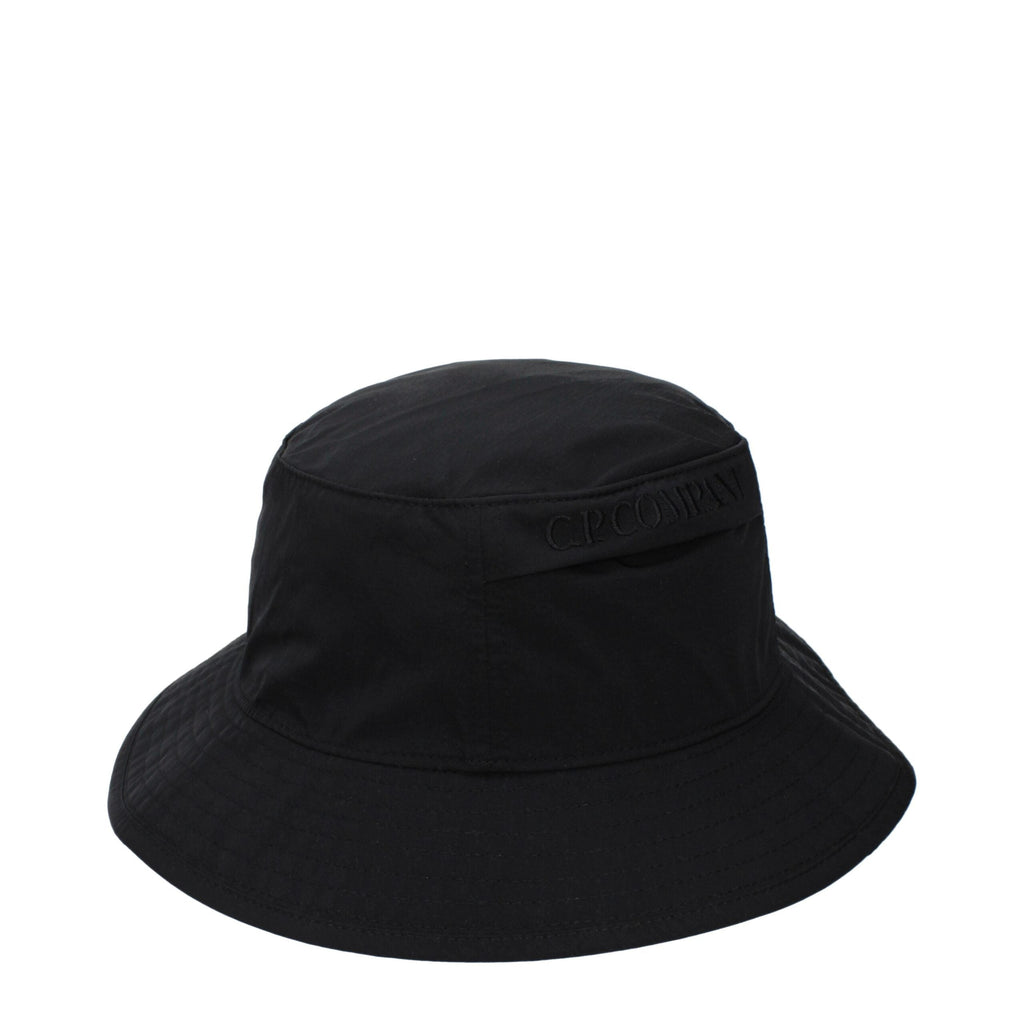 C.P. Company Black Polyamide Bucket Hat