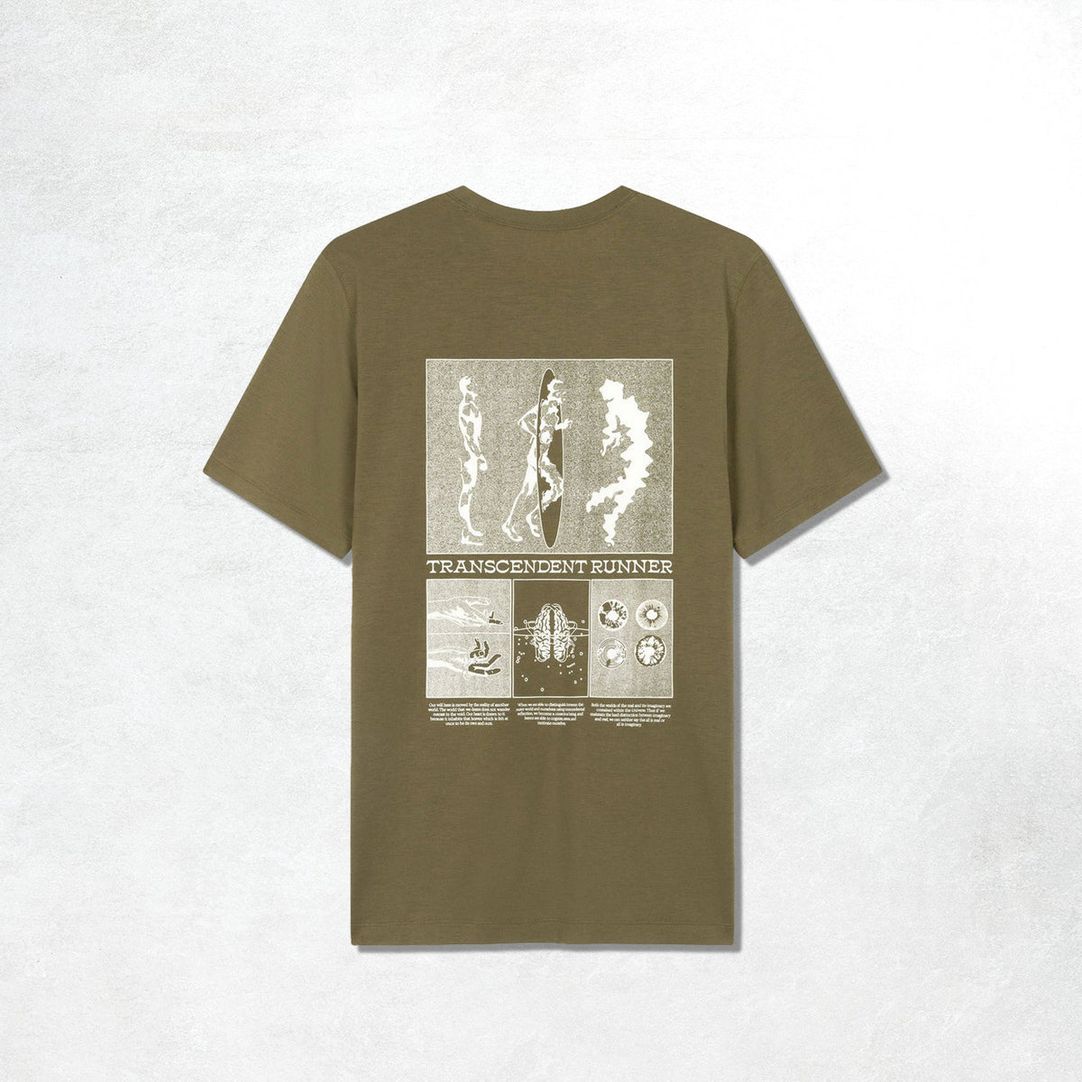 Acid Running Transcendent Runner T-Shirt: Dark Olive