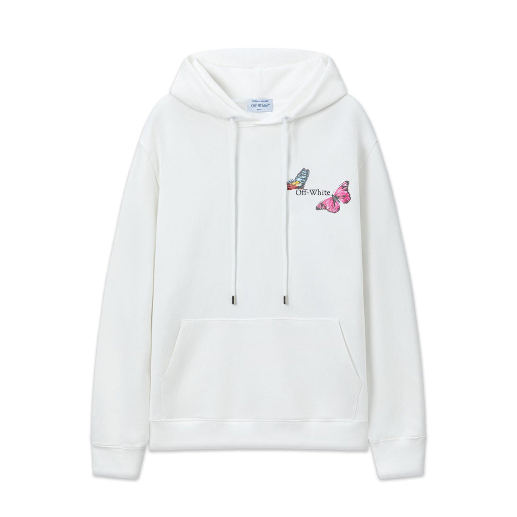 Off White Butterfly Arrow Graphic Pullover Hoodie Unisex