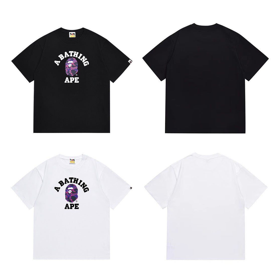 Bape Camo Ape Head Multi‑Color Crew Neck Streetwear Tee Unisex