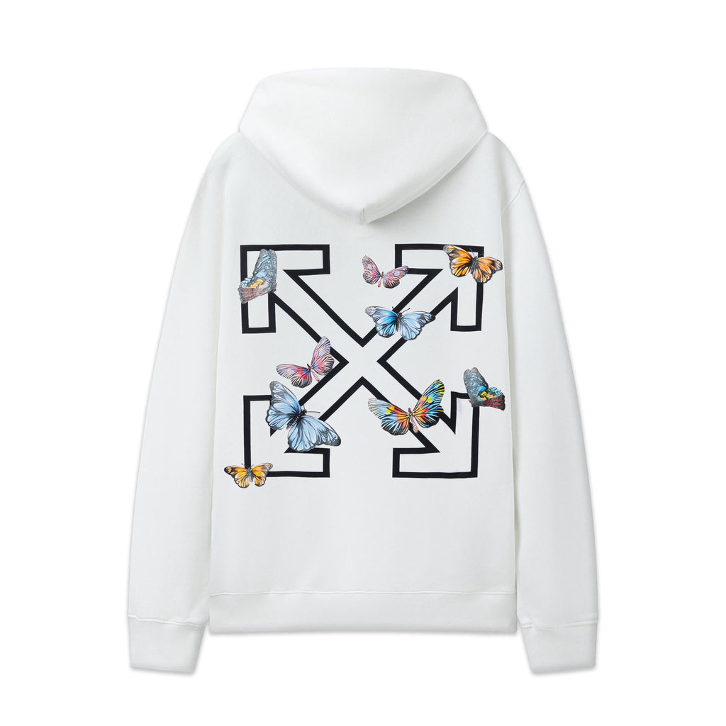 Off White Butterfly Arrow Graphic Pullover Hoodie Unisex
