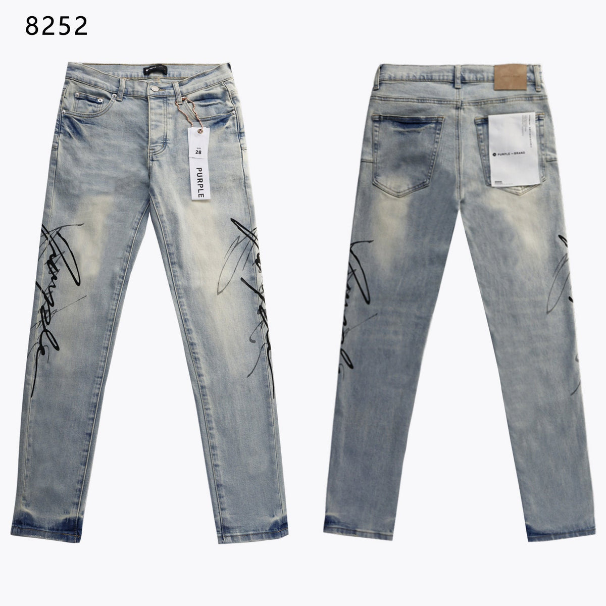 Purple Brand Signature Print Skinny Denim Jeans Unisex