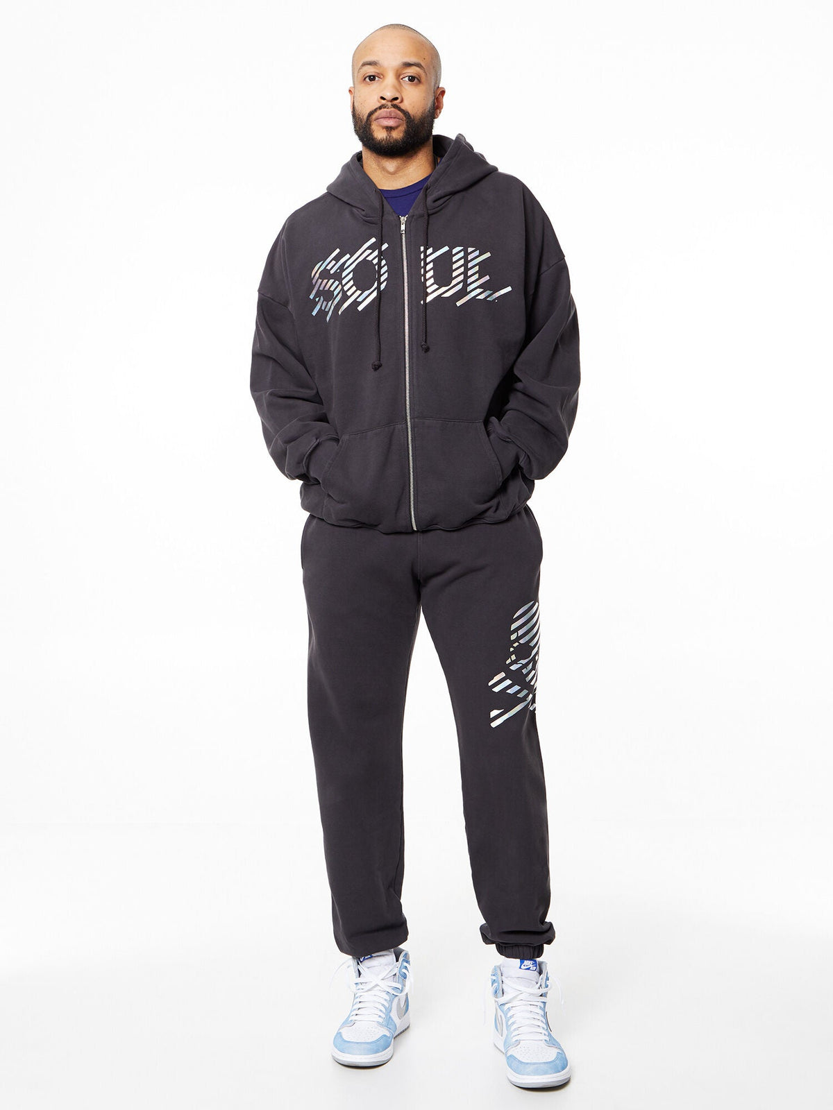 JAMES ZIP UP CHARCOAL