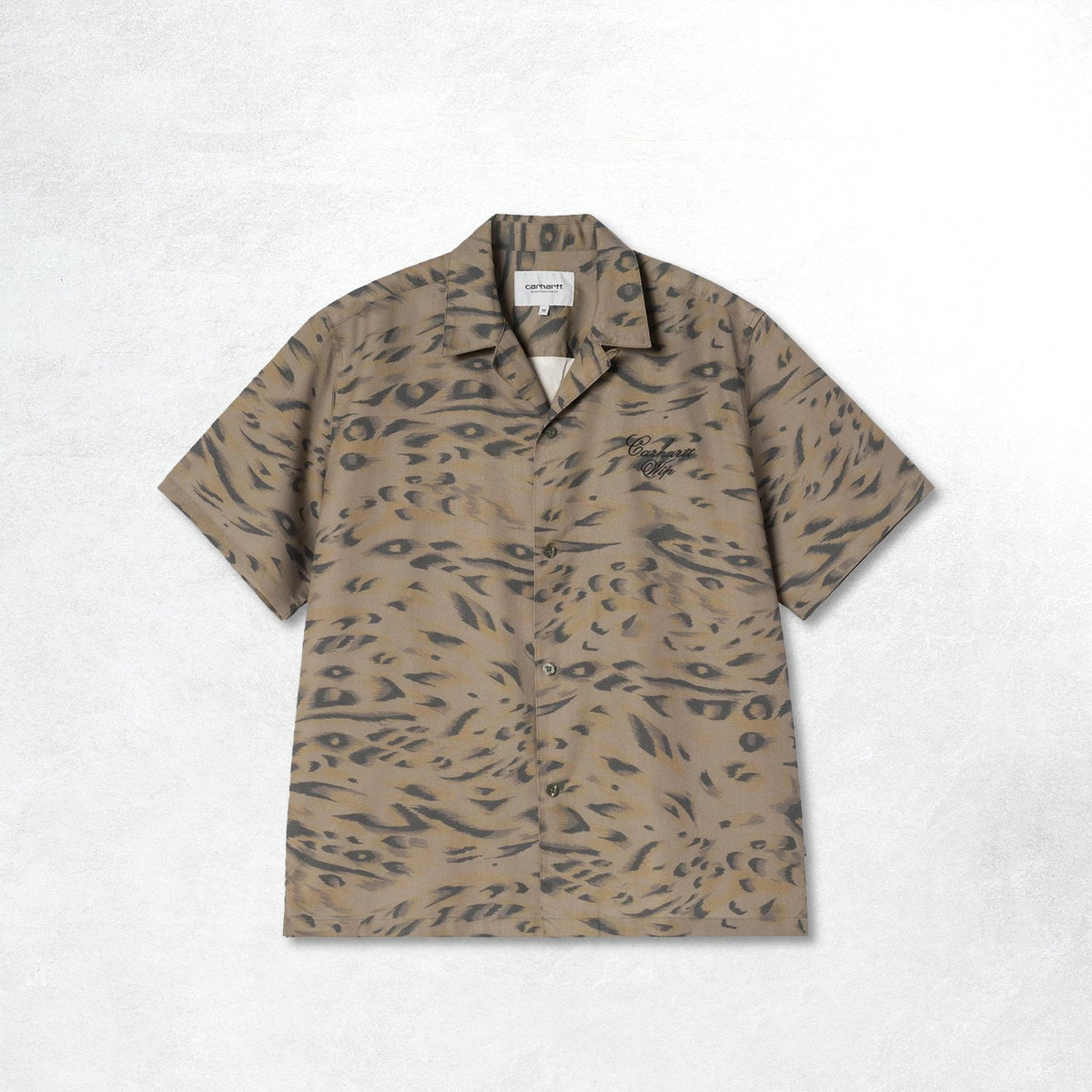 Carhartt WIP S/S Travon Shirt: Duck Feather Print, Cypres
