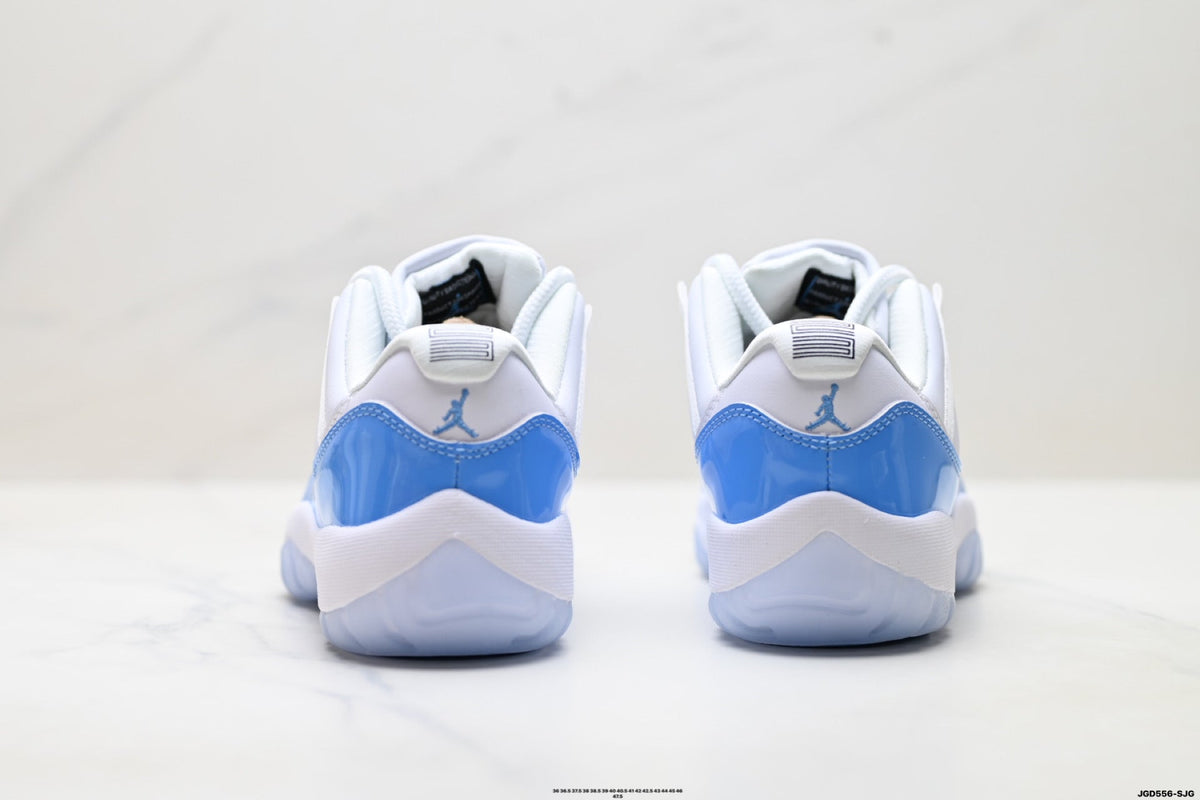 Air Jordan 11 Retro White and University Blue Unisex Sneakers Style 12
