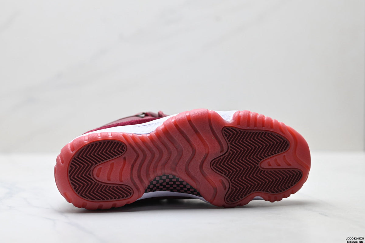 Air Jordan 11 Retro Burgundy and Gold Unisex Sneakers Style 14