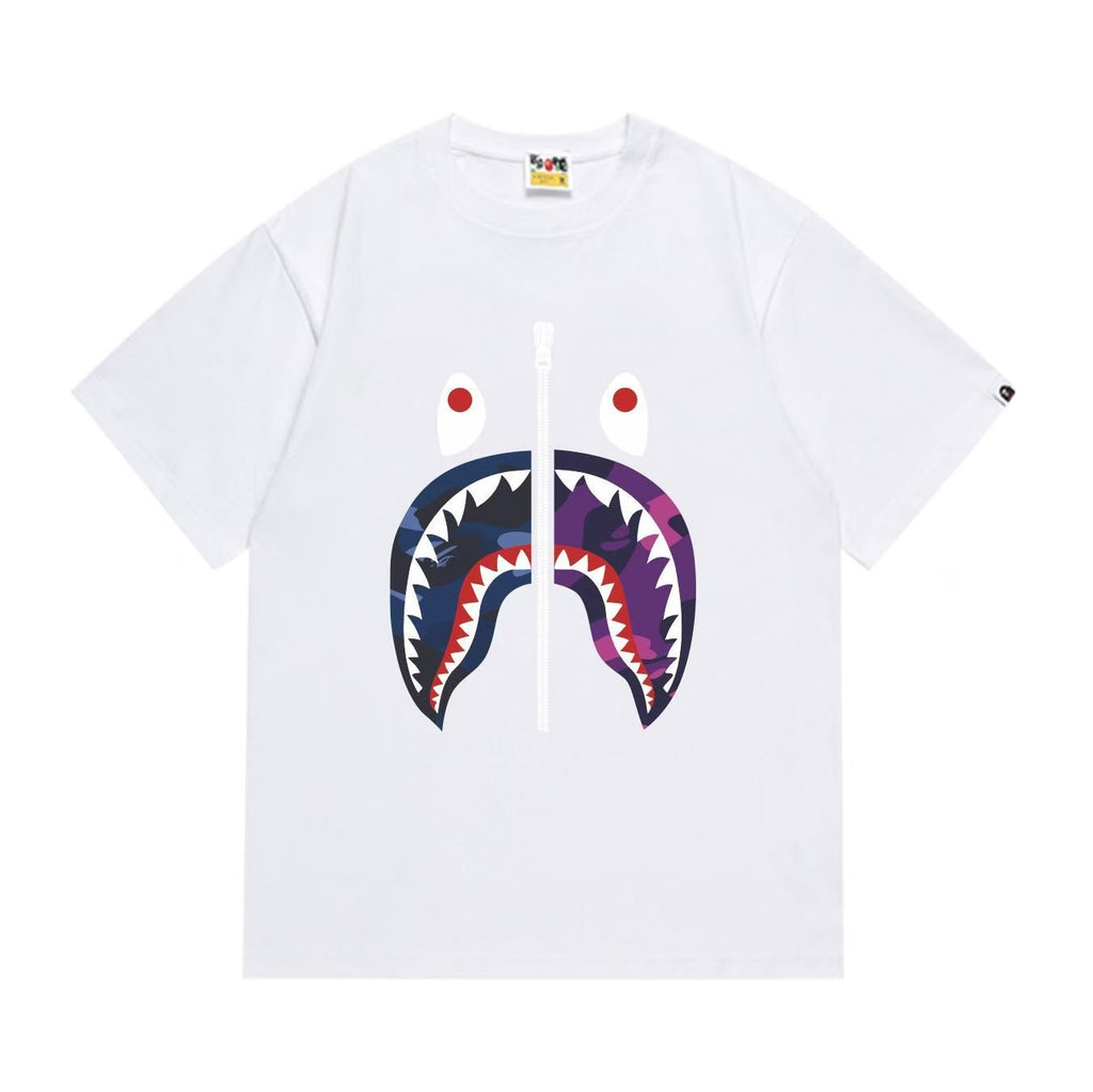 BAPE Shark-Mouth Zipper Graphic T-Shirt