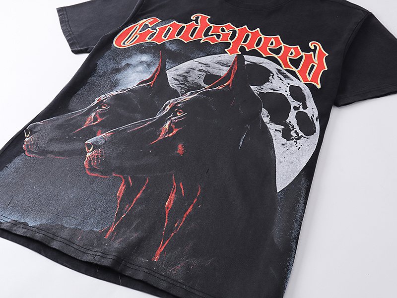 Godspeed Dog & Moon Graphic Washed T-Shirt