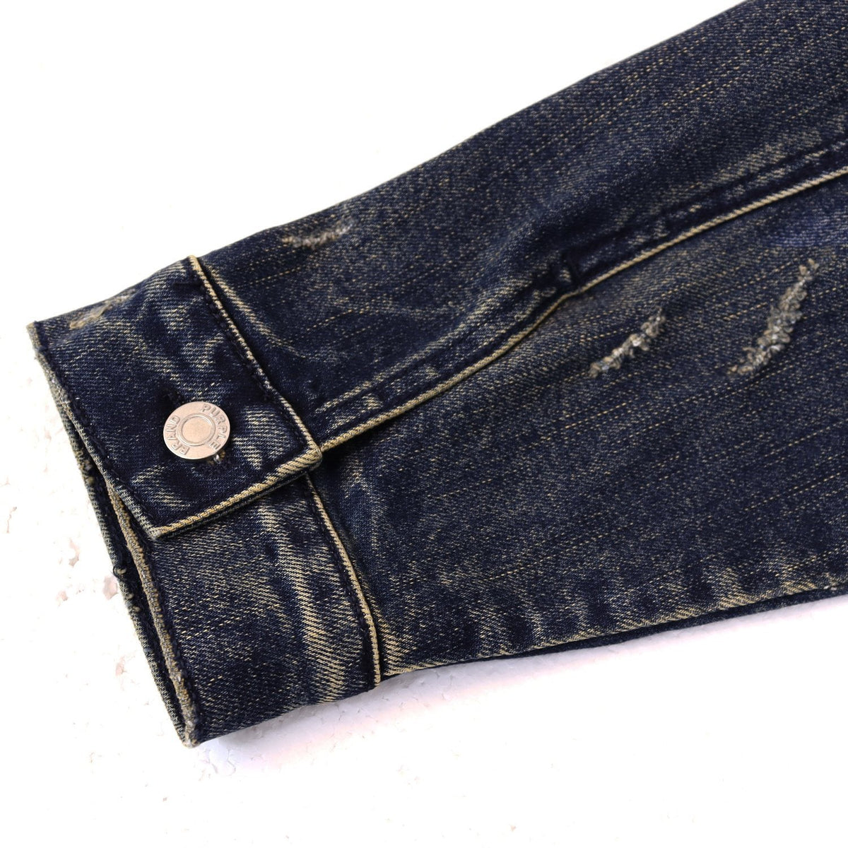 Purple Brand Bandana Trucker Denim Jacket