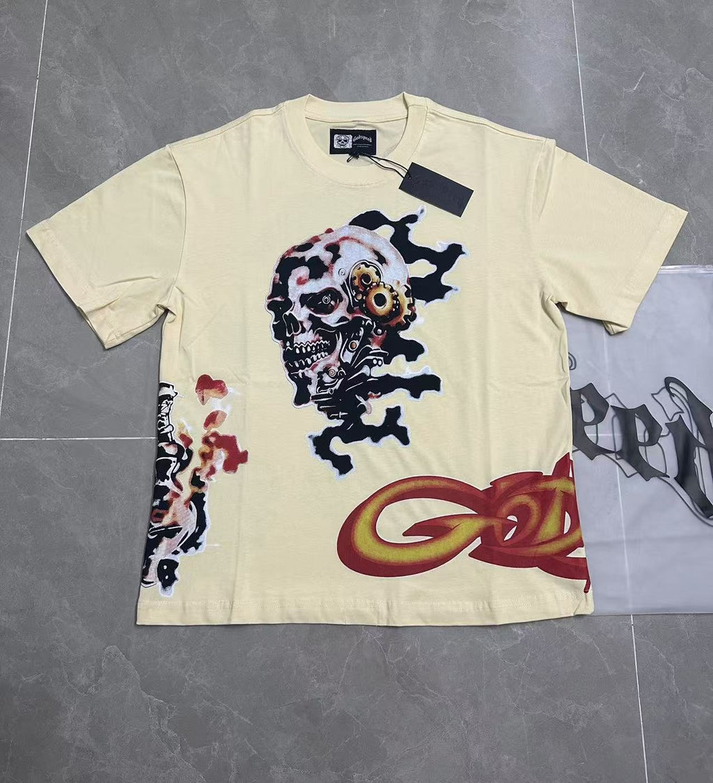Godspeed Skull Robot Hand Graphic T-Shirt