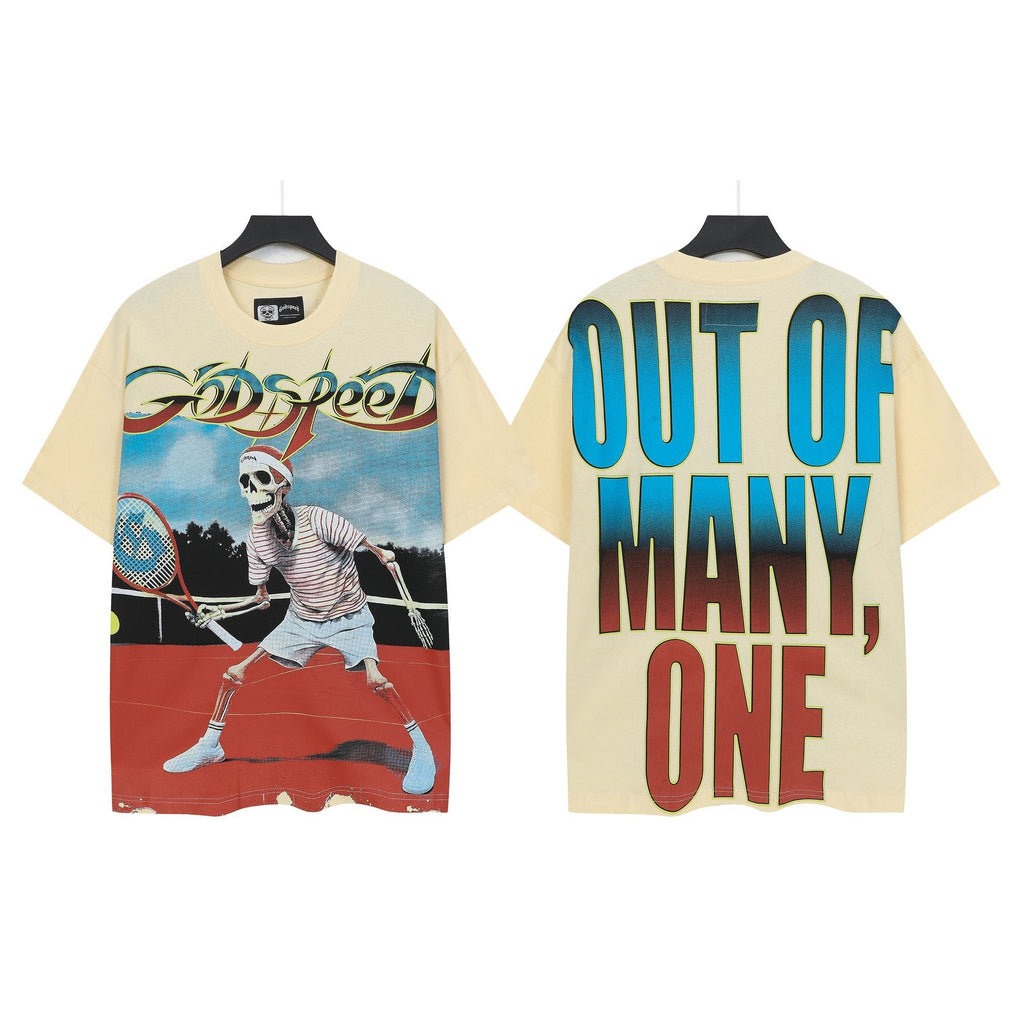 Godspeed Tennis Skeleton Graphic T-Shirt