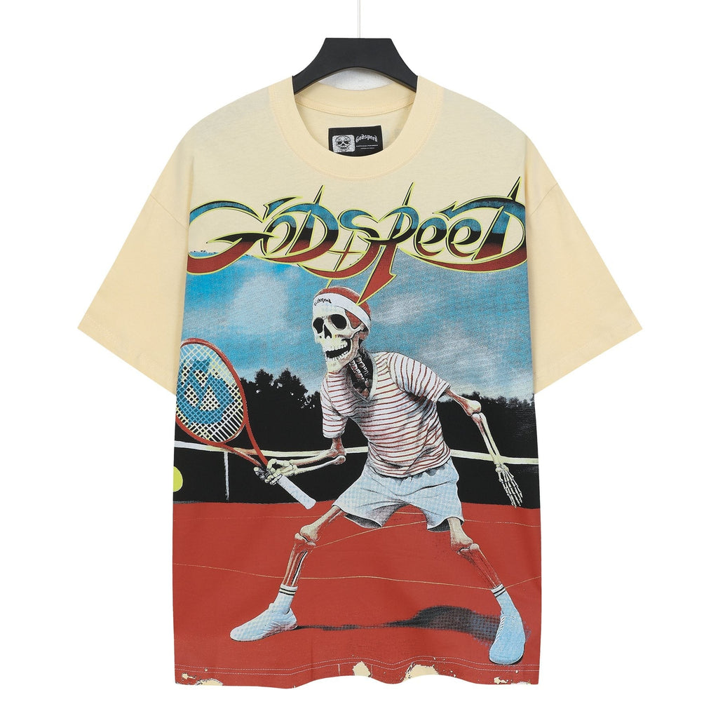 Godspeed Tennis Skeleton Graphic T-Shirt