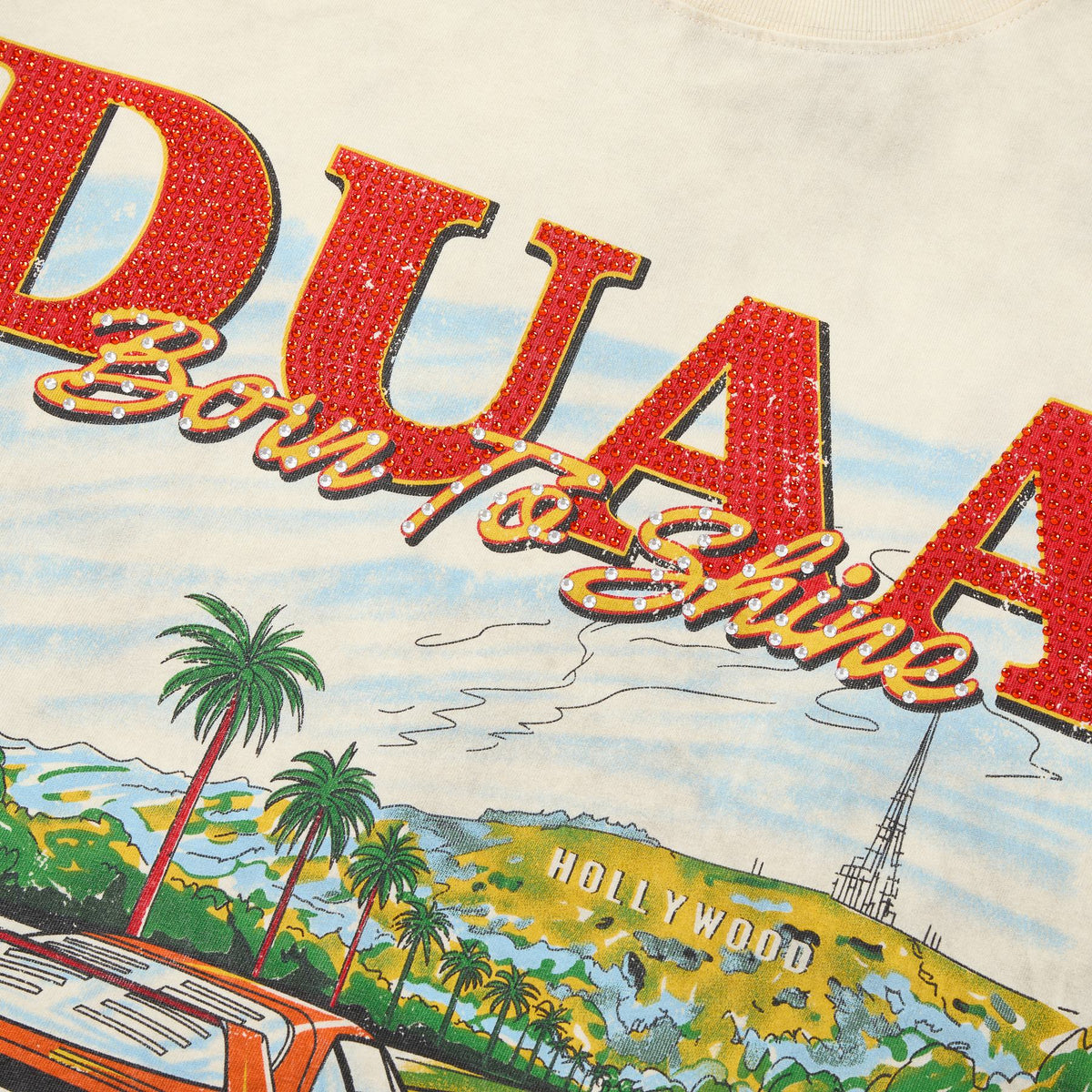 DUAA Hollywood Car Graphic Short-Sleeve T-Shirt