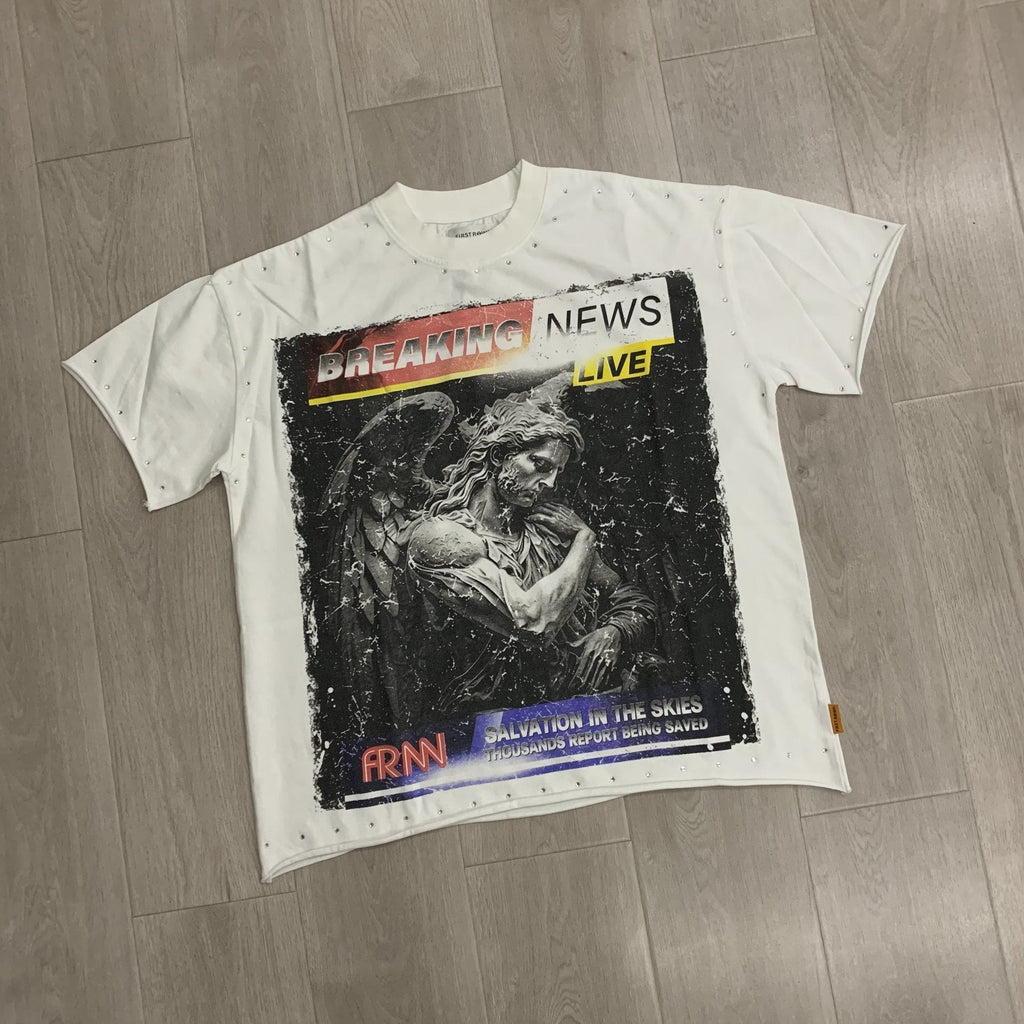 FIRST ROW Breaking News Salvation in the Skies Graphic T-Shirt