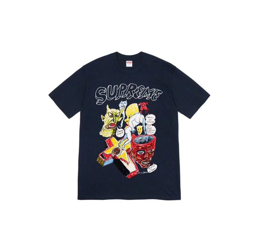 Supreme Daniel Johnston Cartoon Collage Graphic T-Shirt