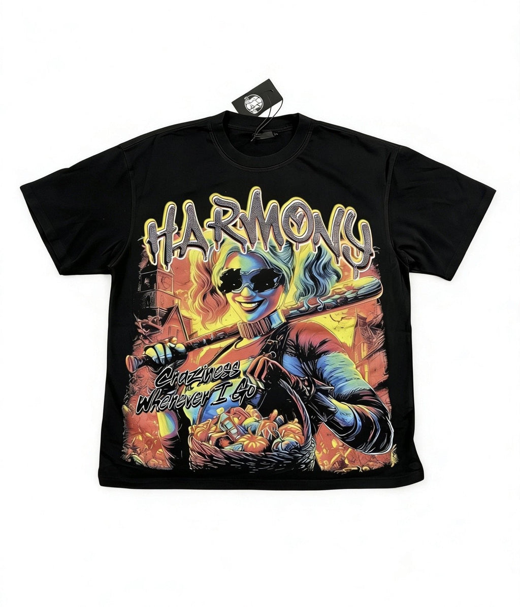 HARMONY New Age Rhinestone Graphic T-Shirt