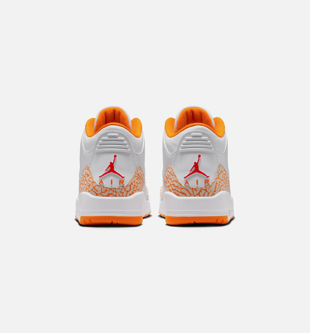 Air Jordan 3 Retro Womens Lifestyle Shoe - White/Orange
