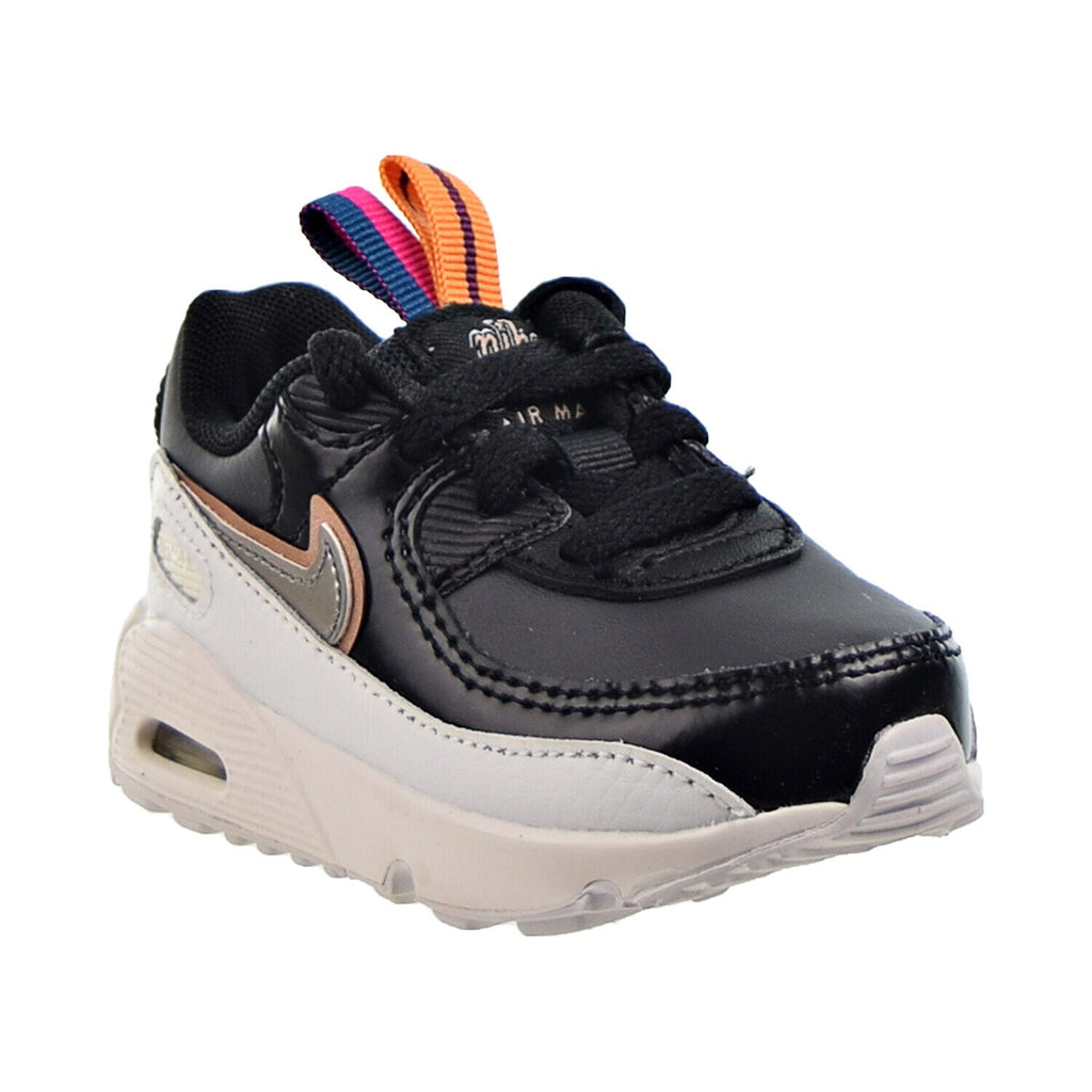 Toddler's Nike Air Max 90 LTR SE Off Noir/Metllc Pewter-Blk (DJ0416 001)