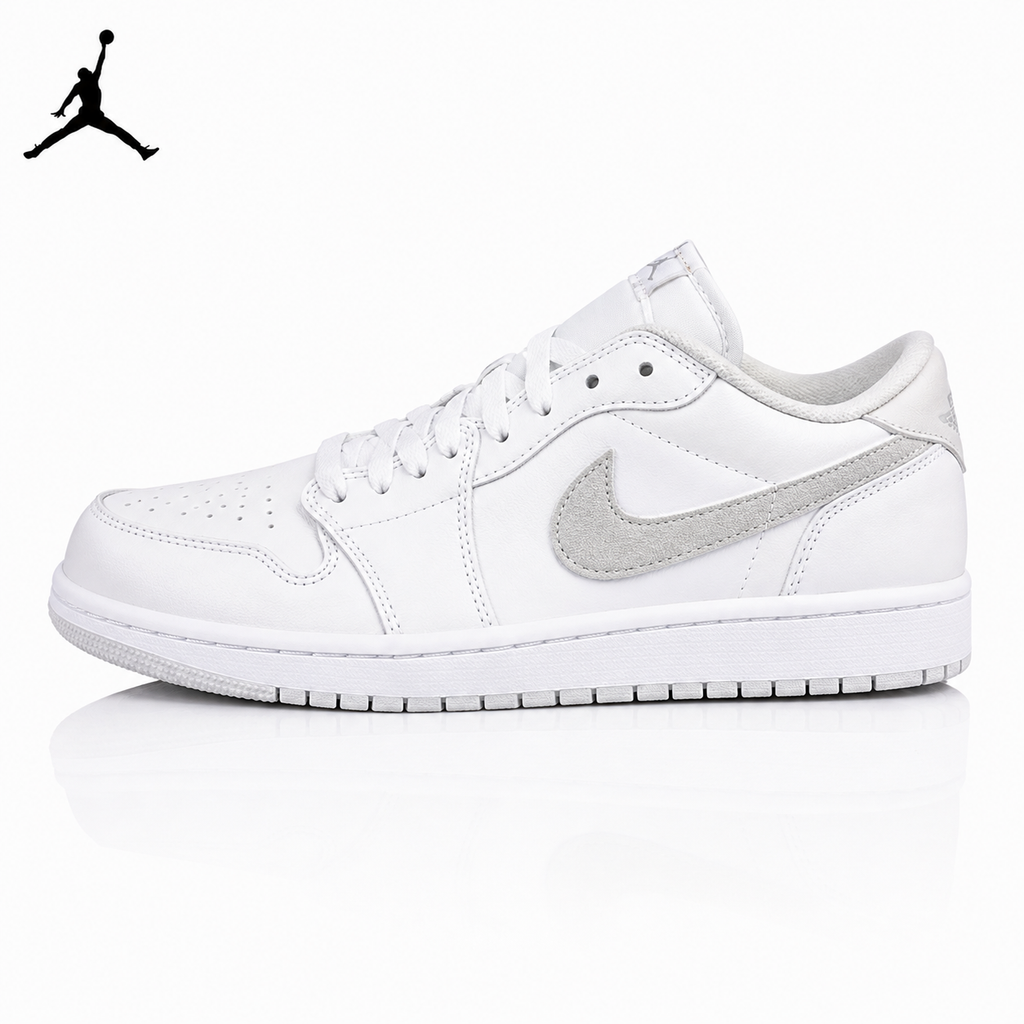 Air Jordan 1 Low White/Grey Unisex Sneakers CZ0790-100