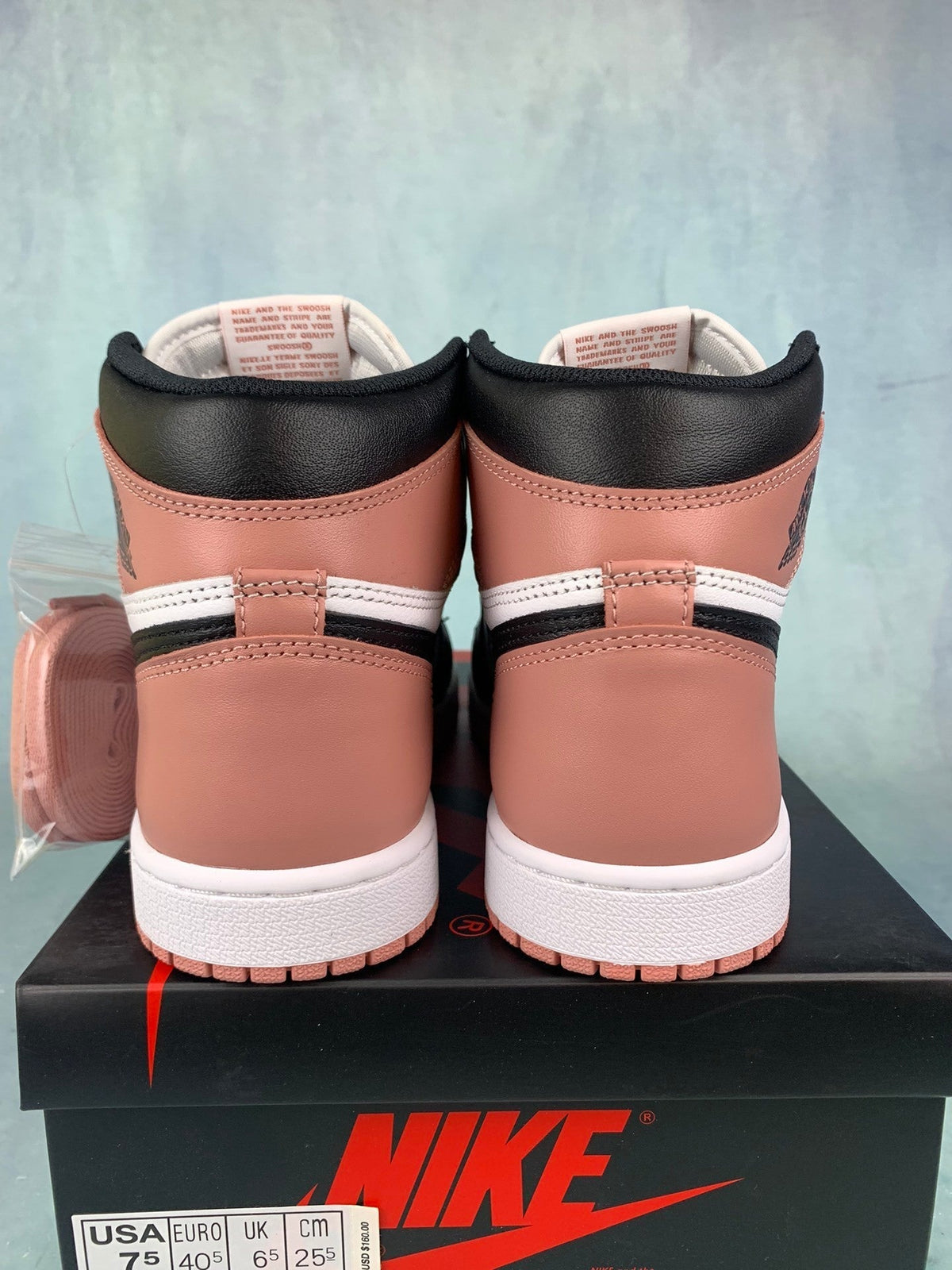 Air Jordan 1 High Rust Pink Dusty Pink Toe 861428-101 Unisex Sneakers