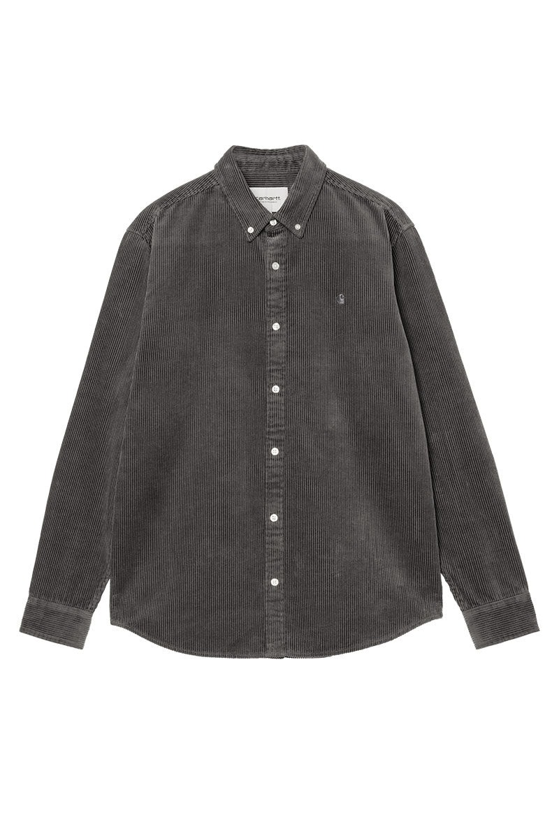 CARHARTT WIP L/S MADISON CORD SHIRT Graphite / Graphite