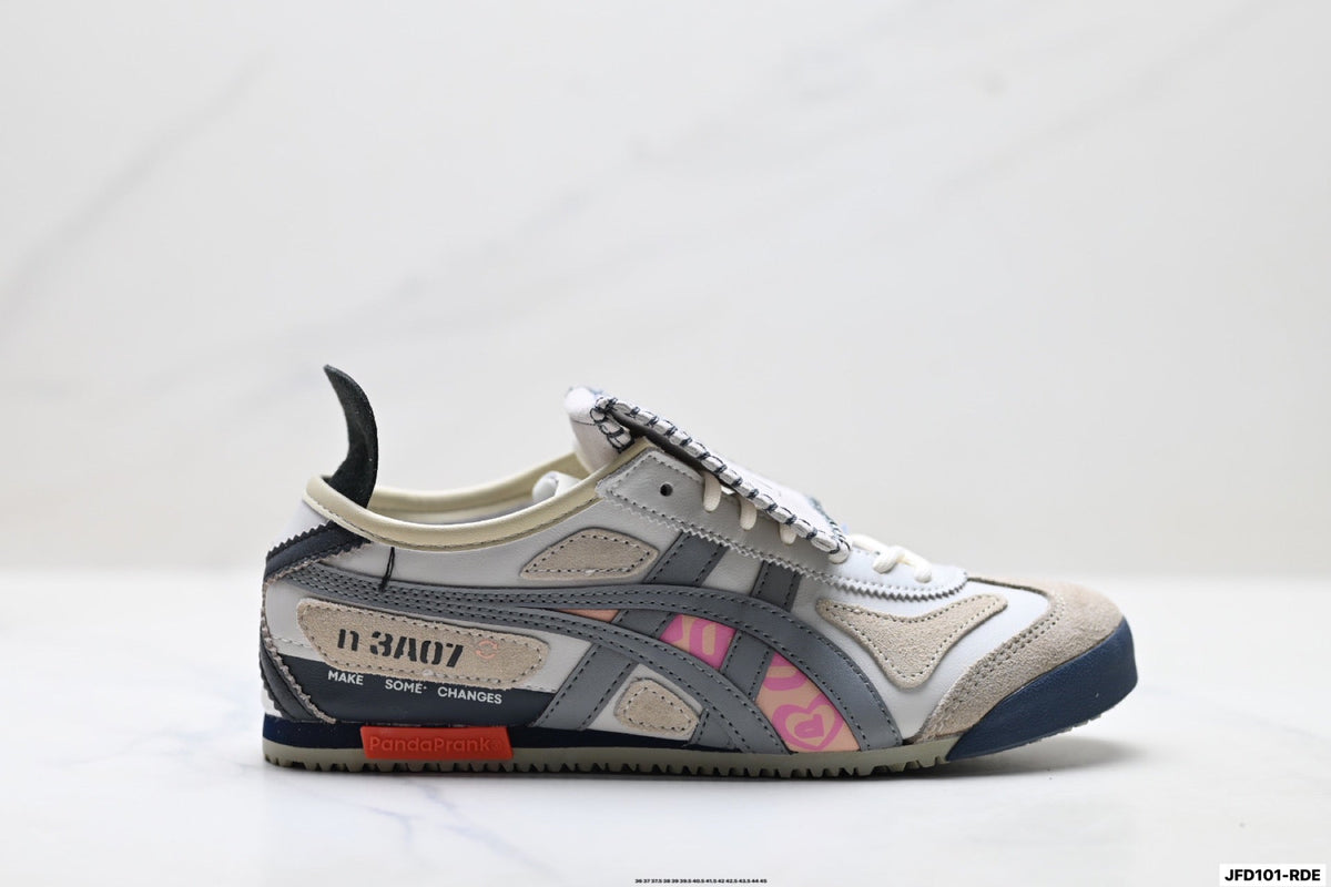 Onitsuka Tiger Retro Low Top Beige Gray Pink Unisex Shoes Style 29