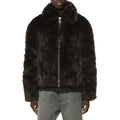 Purple Brand Faux Fur Shawl Jacket