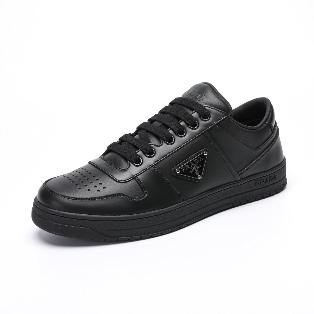 Prada Men's Black Perforated Low-Top Sneakers