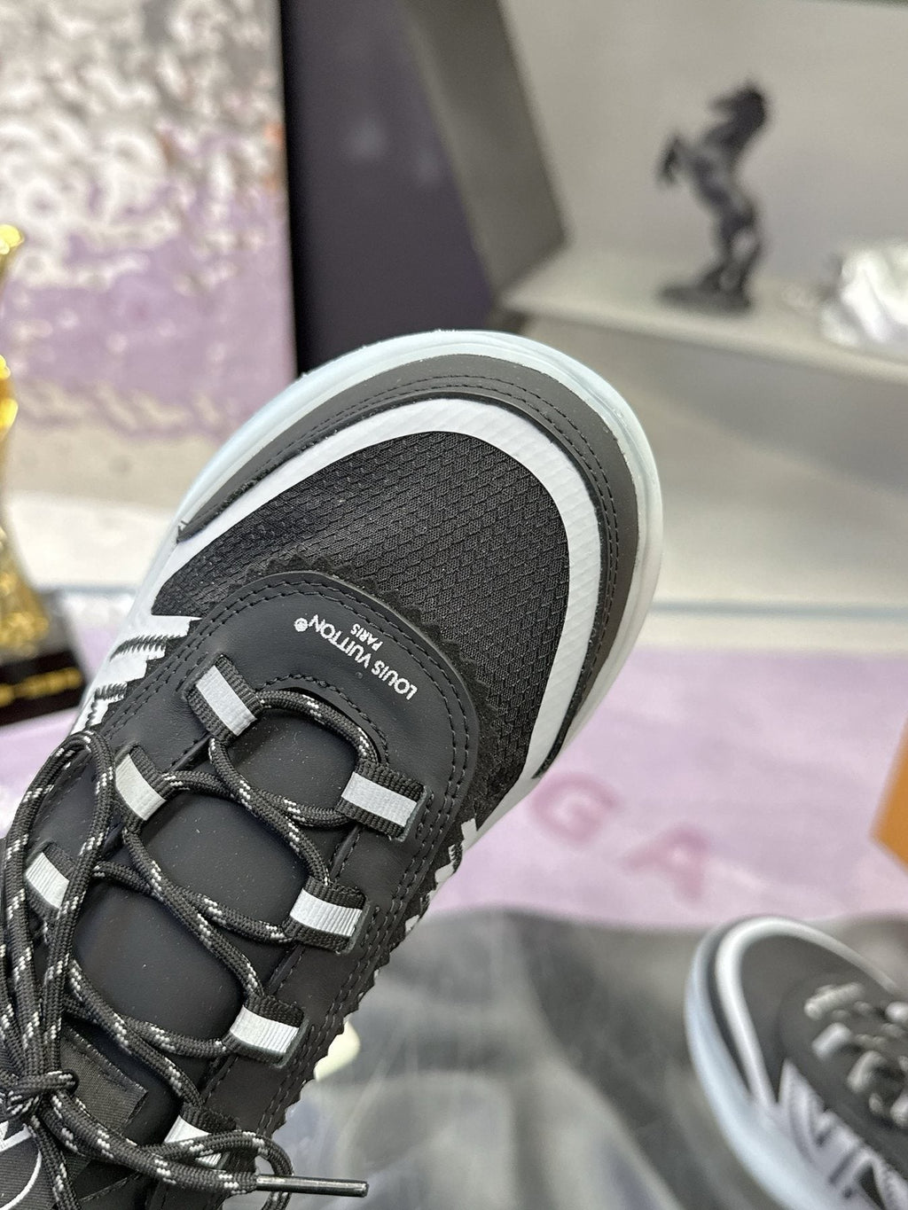 Louis Vuitton Mesh Panel Low-Top Sneakers