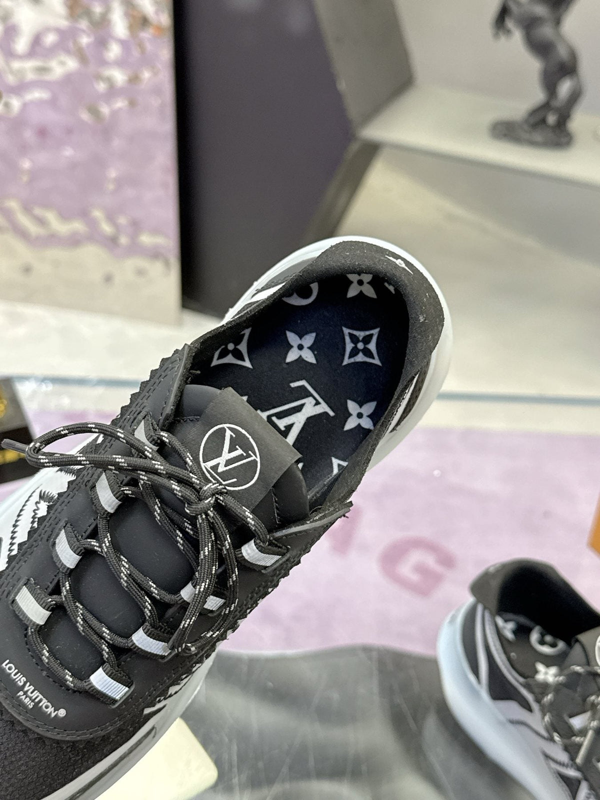 Louis Vuitton Mesh Panel Low-Top Sneakers