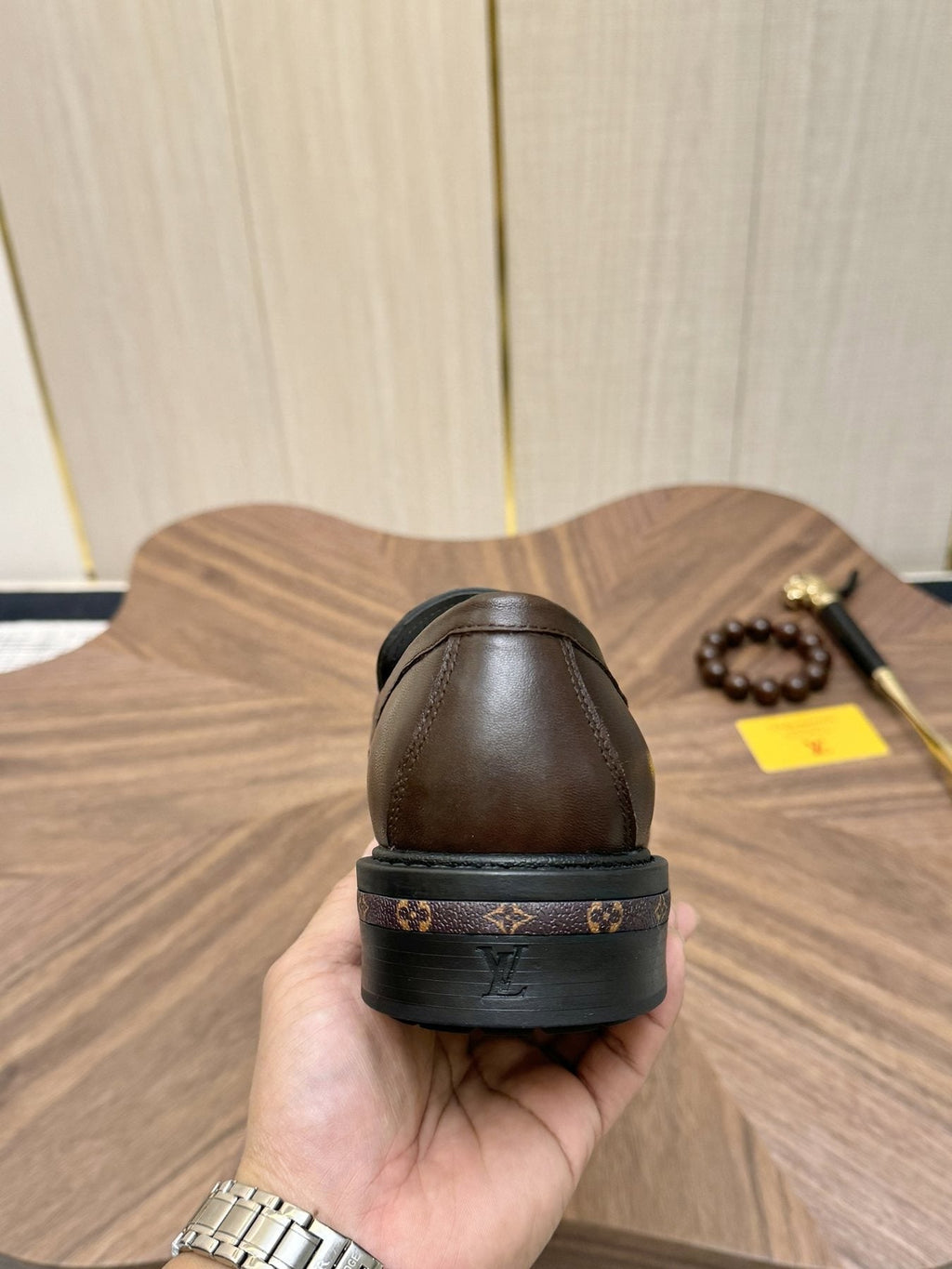 Louis Vuitton Men's Dark Brown Lug Sole Loafers