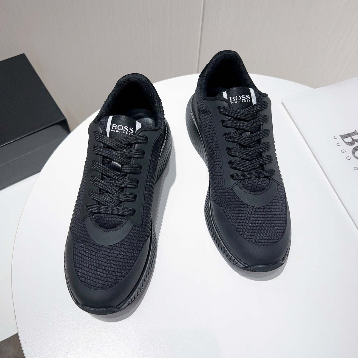 Hugo Boss Black Knit Sneakers