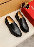 Ferragamo Black Strap Loafers