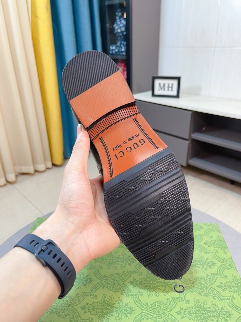 Gucci Web Stripe Loafers - Stacked Heel