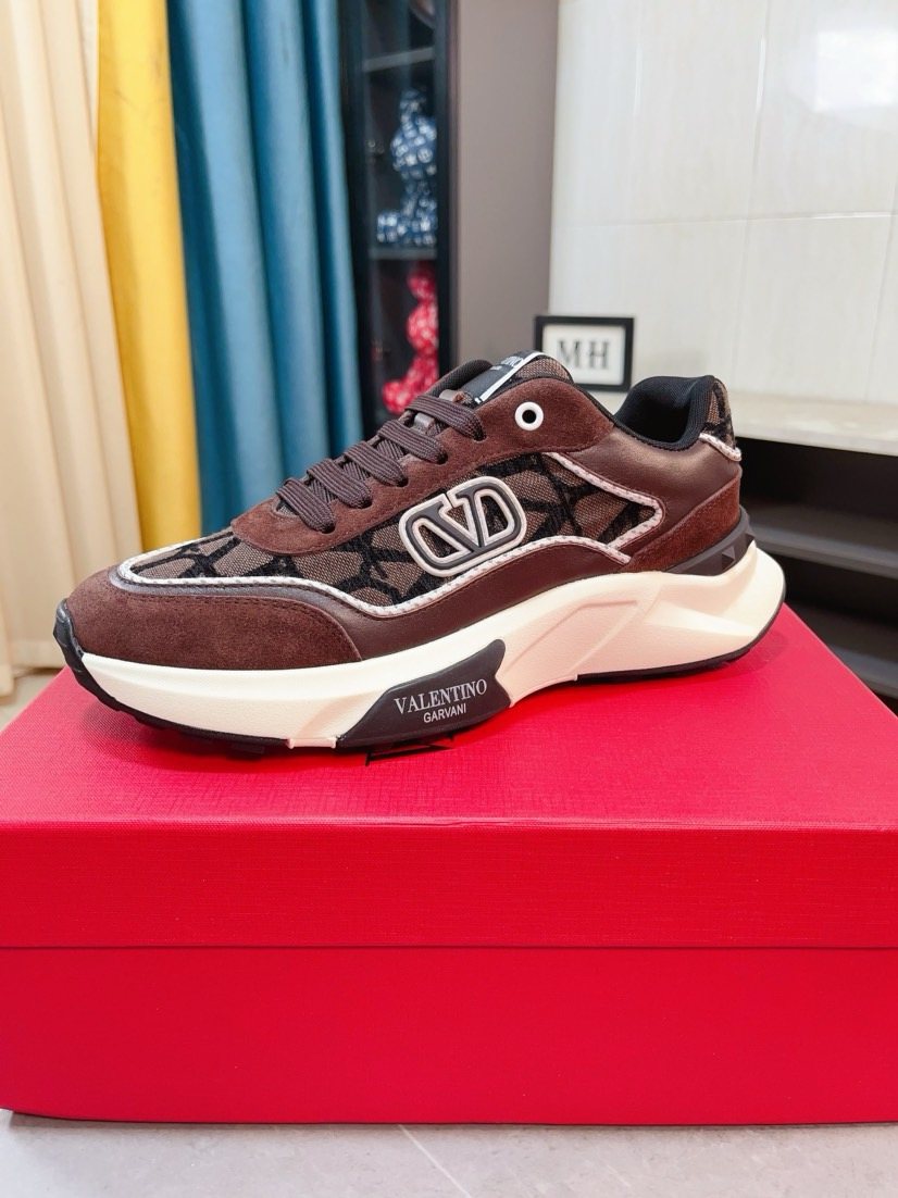 Valentino Patterned Panel Sneakers