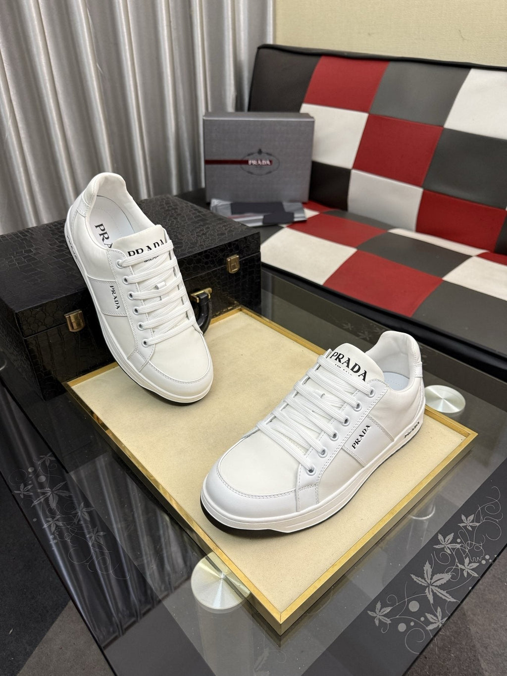 Prada Low-Top Lace-Up Sneakers