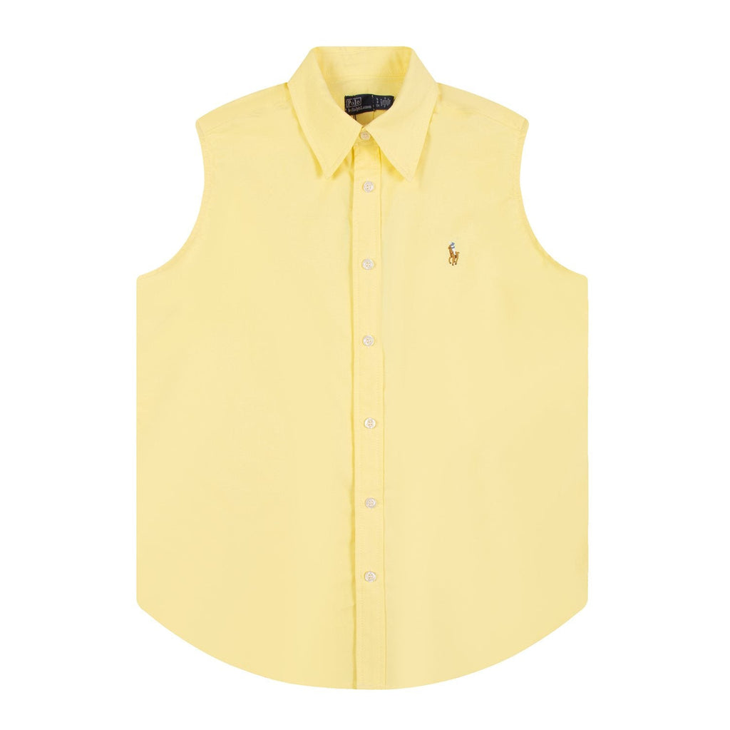 Ralph Lauren Sleeveless Oxford Button-Front Shirt