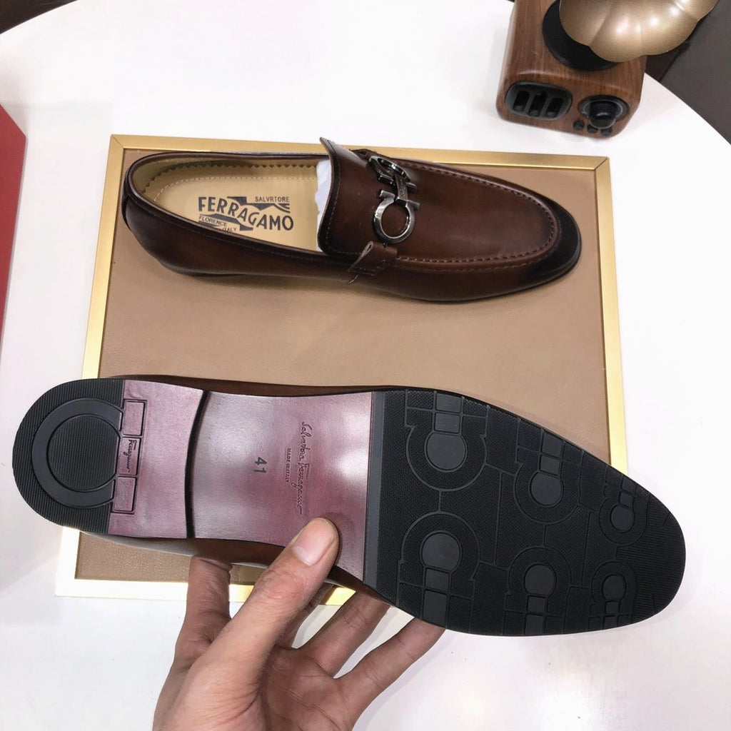 Ferragamo Metal Ring Loafers