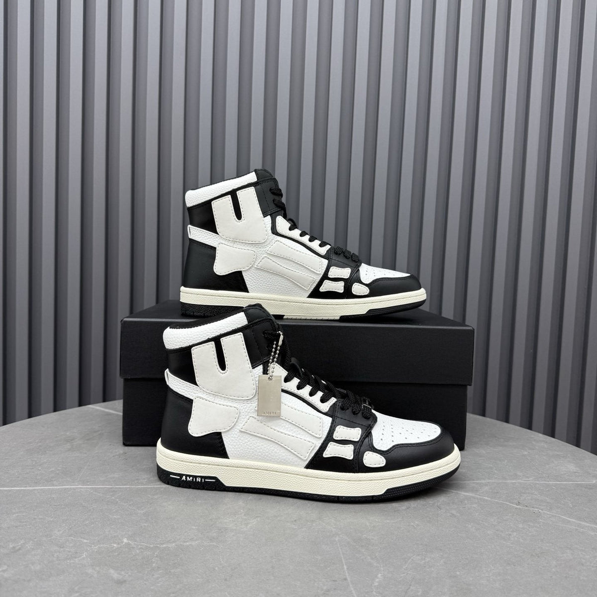 Amiri Two-Tone High-Top Sneakers